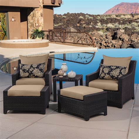 Maybe you would like to learn more about one of these? Delano 5-piece Outdoor Chair and Ottoman with Side Table ...