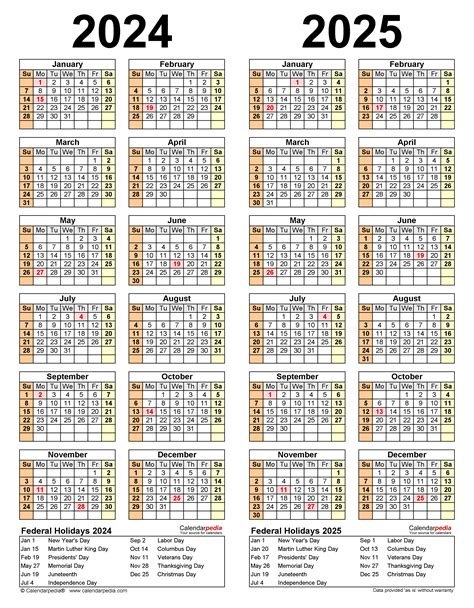 Printable Blank 2 Year Calendar 2024 2025 Celie Darleen