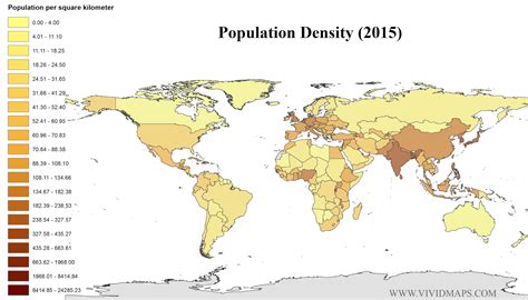 Population Density 2015 Vivid Maps