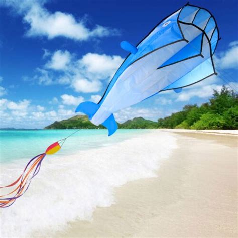 3d kite huge frameless soft parafoil giant dolphin kite blue 1 unit ralphs