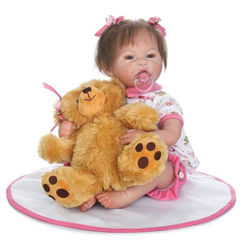 50cm Silicone Reborn Baby Doll Toys Lifelike 20inch Pink Princess
