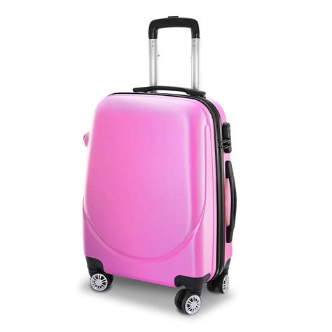 Imountek Pink 20 Inch Hardside Spinner Luggage Hard Shell Travel