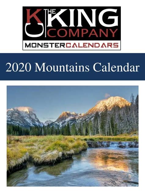 Ppt 2020 Mountains Calendar Powerpoint Presentation Free Download