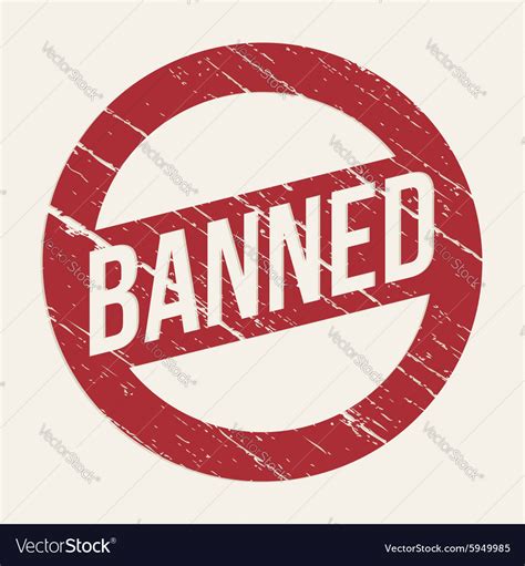 Red Banned Sign Royalty Free Vector Image Vectorstock