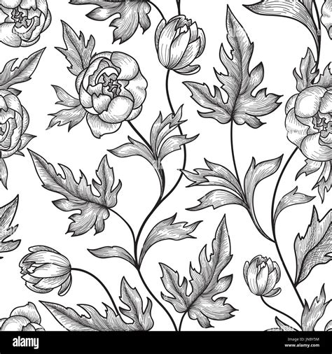 Floral Seamless Pattern Flower Background Floral Tile Ornamental