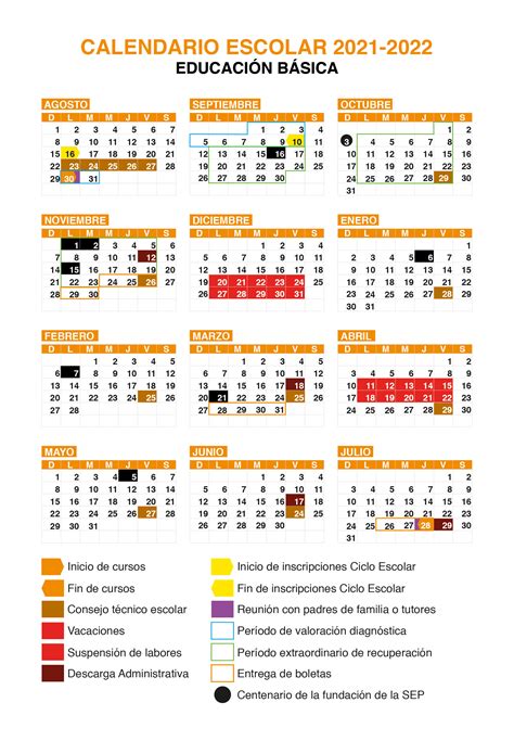 Calendario Escolar Períodos Vacacionales Del Ciclo 2021 2022 Infobae