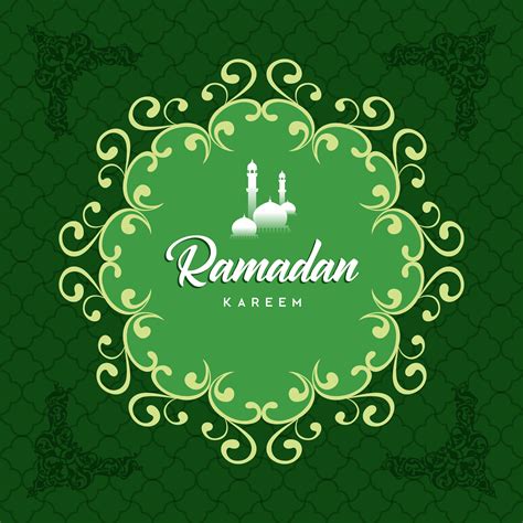 Ramadan Kareem Greeting Card And Background Islamic With Arabic Pattern