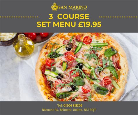 San Marino Mediterranean Restaurant Posts Bolton Menu Prices
