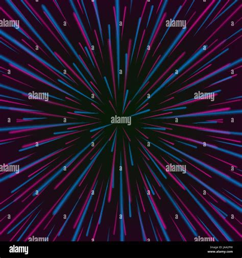 Space Vortex Vector Abstract Background With Star Warp Or Hyperspace