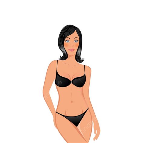 Girls Swimsuit Clipart PNG Images Illustration Beautiful Girl In Bikini Swimsuit Isolated