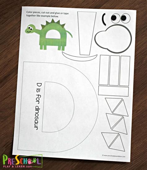 Free Printable Letter D Craft For Preschoolers Letter D Crafts