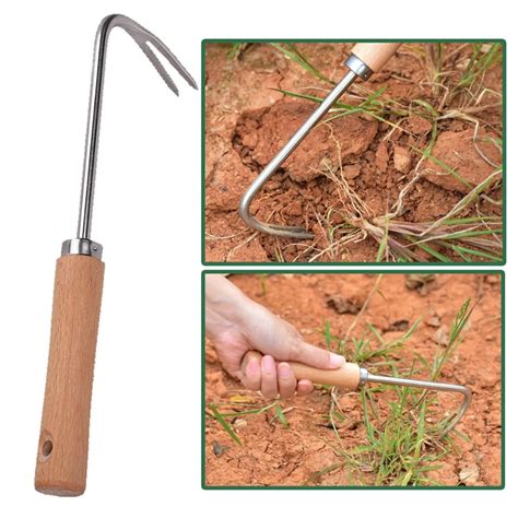 Stainless Steel Weeder Garden Manual Root Puller Gardening Fork With