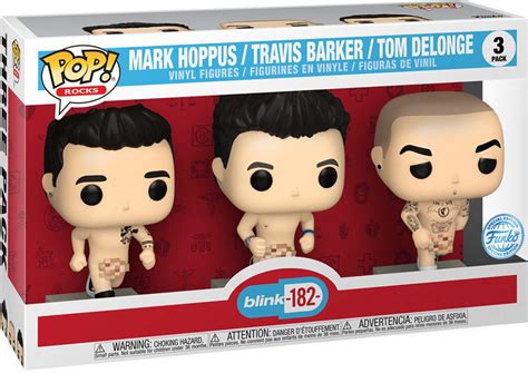 Funko Blink Mark Hoppus Travis Barker Tom Delonge Running Naked Pack Kitsune Relics