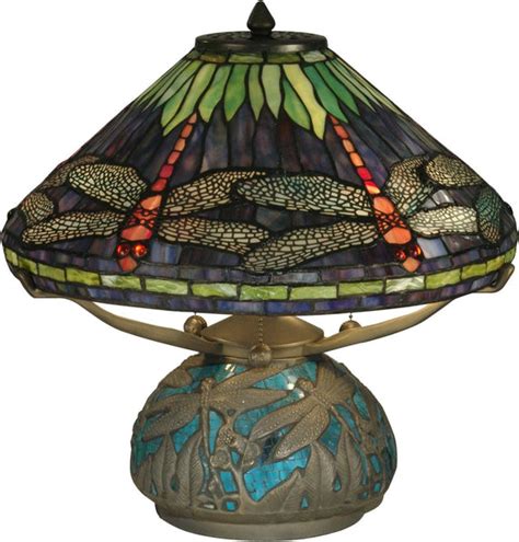 Dragonfly Dale Tiffany Tiffany Table Lamp Antique Bronze Tt10518