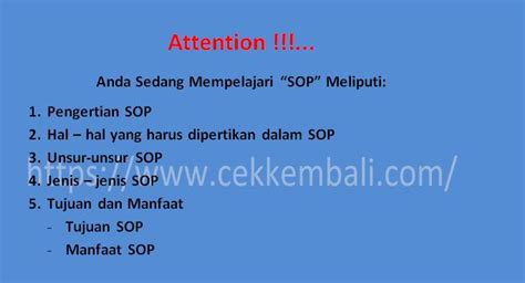 Pengertian Sop Fungsi Tujuan Cara Membuat Contoh Sop Salamadian Vrogue