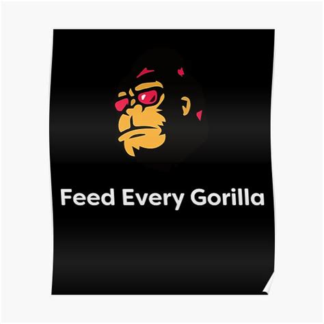 Feed Every Gorilla Costume Fegtoken Feg Hodl Poster By Pinkytree