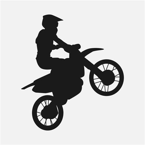 Motocross Rider Silhouette Concept Of Sport Jumping Racing