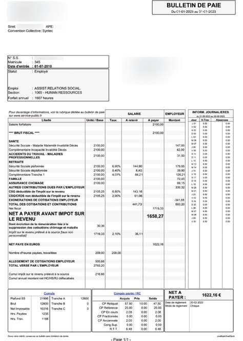 Convention Collective Syntec Bulletin De Paie Comment