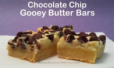 Preheat oven to 350 degrees. Paula Deen's Gooey Chocolate Chip Butter Bars - Making ...