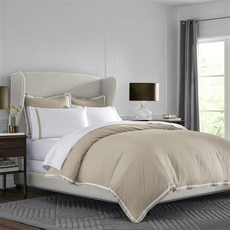 Martex 2000 Series Ultra Soft Microbrushed Twin Khakiwhite Duvet Cover