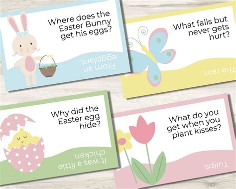 Easter Lunch Box Jokes For Kids Spring Lunchbox Notes Lunch Etsy