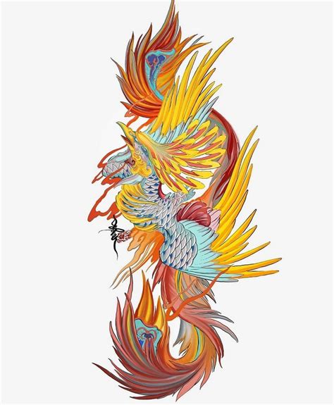 50 Best Flying Phoenix Tattoos Sketch And Design With