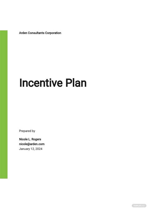 Incentive Plans Templates Format Free Download