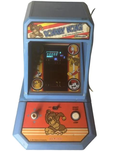 Vintage 1981 Donkey Kong Nintendo Coleco Tabletop Mini Arcade Retro