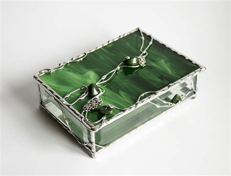 Jewellery Box Stained Glass Bevelled Tin And Marble Glass Jewelry Box Jewellery Box Glass