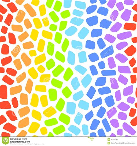 Rainbow Mosaic Seamless Vector Pattern Stock Vector Illustration Of
