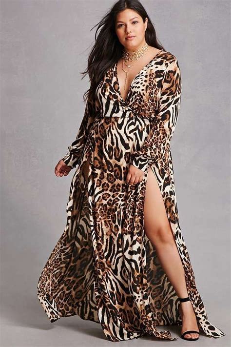 49 Amazing Plus Size Bohemian Summer Dresses Ideas Leopard Print Maxi