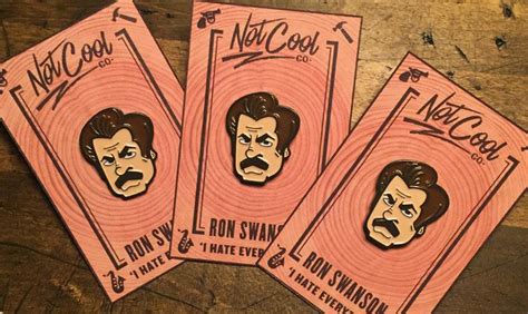 Ron Swanson Enamel Pin Etsy