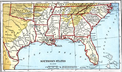 Map Of Southern States In Usa World Map