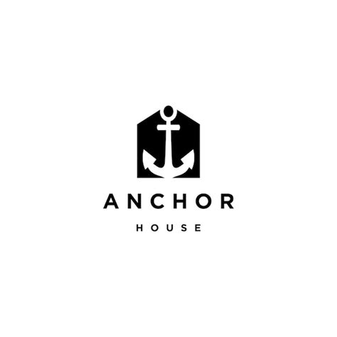 Premium Vector Anchor House Logo Icon Design Template