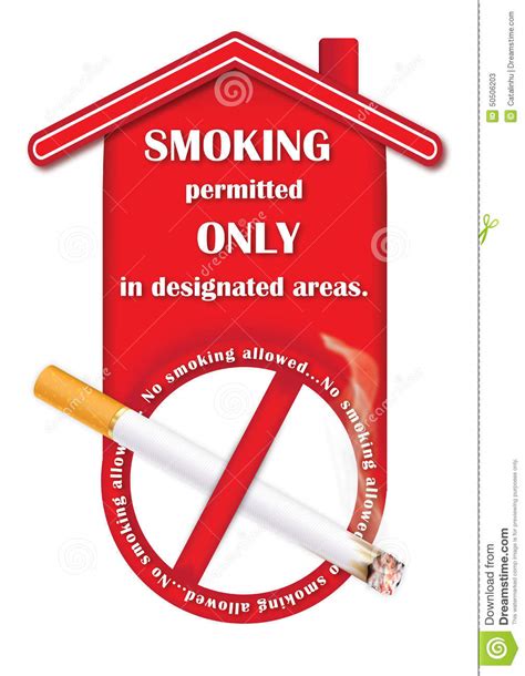 No Smoking Sign For Print Stock Illustration Image Of