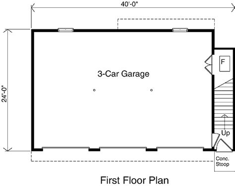 Garage Plan 49153 3 Car Garage Apartment Traditional Style