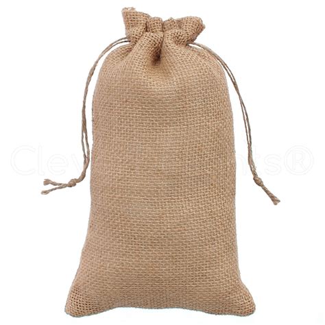 Cleverdelights 6 X 10 Burlap Bags With Natural Jute Drawstring 5