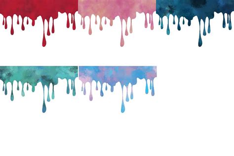 Watercolor Drips Drippings Overlay Sparkling Drops Dripping Etsy