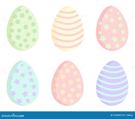 Huevos De Pascua En Tonos Pastel Colección De Adorables Huevos De Color