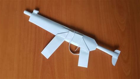 How To Make Paper Gun Origami Gun Diy Mp5 Youtube