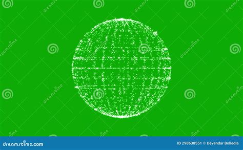 Spinning 3d Glitter Particles Sphere Motion Graphics With Green Screen