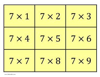 These are perfect for visual learners and were made for younger learners (2nd grade) with autistic challenges in mind. Printable Multiplication Flash Cards with Answers by Robin Sellers