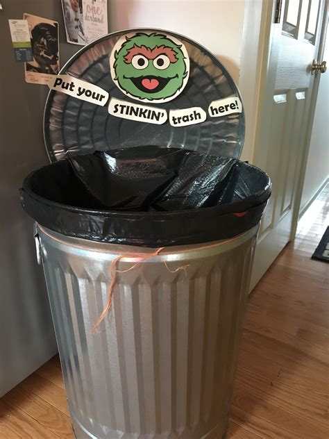 Oscar The Grouch In A Recycling Bin