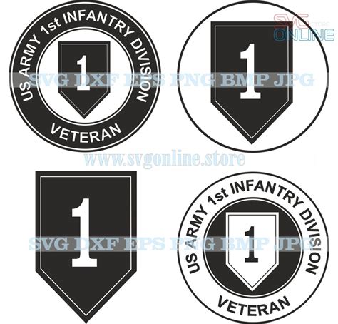 1st Infantry Division Svg Dxf Png Clipart Vector Cricut Cut Etsy