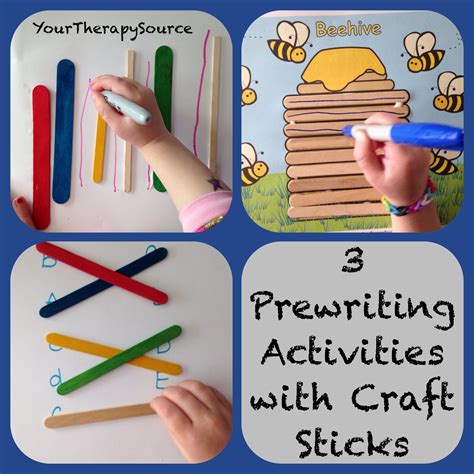 3 Pre Writing Activities Using Craft Sticks Your Therapy Source