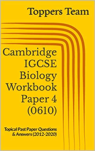 Cambridge Igcse Biology Workbook Paper Topical Past Paper Questions Answers