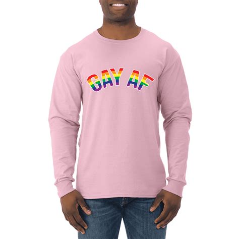 Wild Bobby Gay Af Rainbow Ally Design Lgbt Pride Mens Long Sleeve