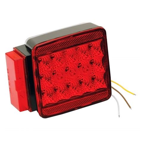 Wesbar 273008 Driver Side Red Square Led Tail Light