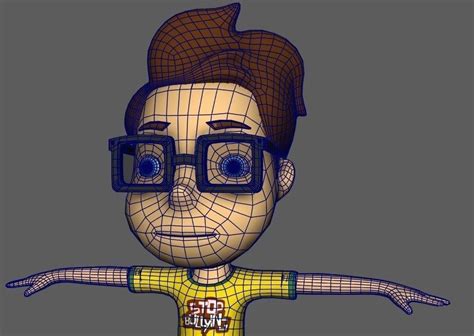 3d Model Cartoon Character Boy Now Available With Rigging Updated Vr