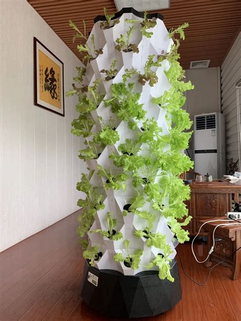 Complete Vertical Tower Hydroponics Growing System For Household Or